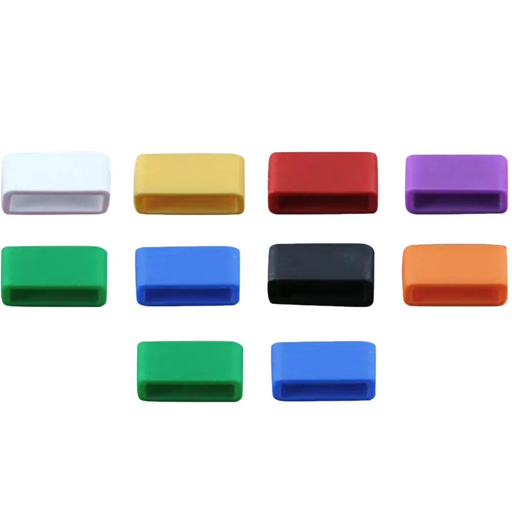 Anéis de moldura de relógio de silicone de alta qualidade, 18mm, resistentes, confiáveis, fáceis de usar, pulseiras de substituição adequadas para a maioria das reparos de pulseiras de relógio com 10 peças