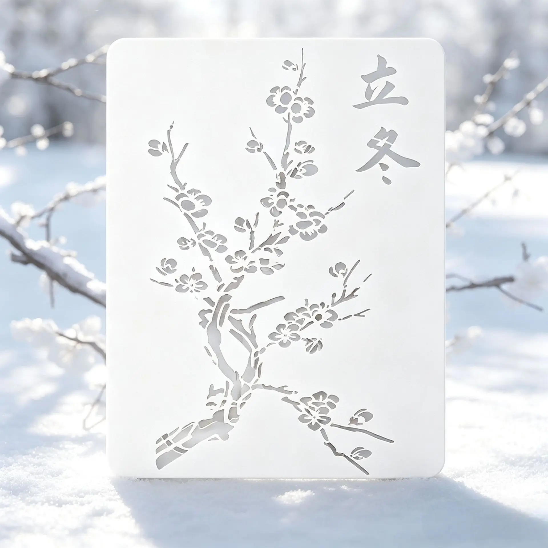 Chinese Style Four Seasons & 24 Solar Terms Hollow Painting Stencils, Drawing Templates for Children DIY Graffiti Art Craft