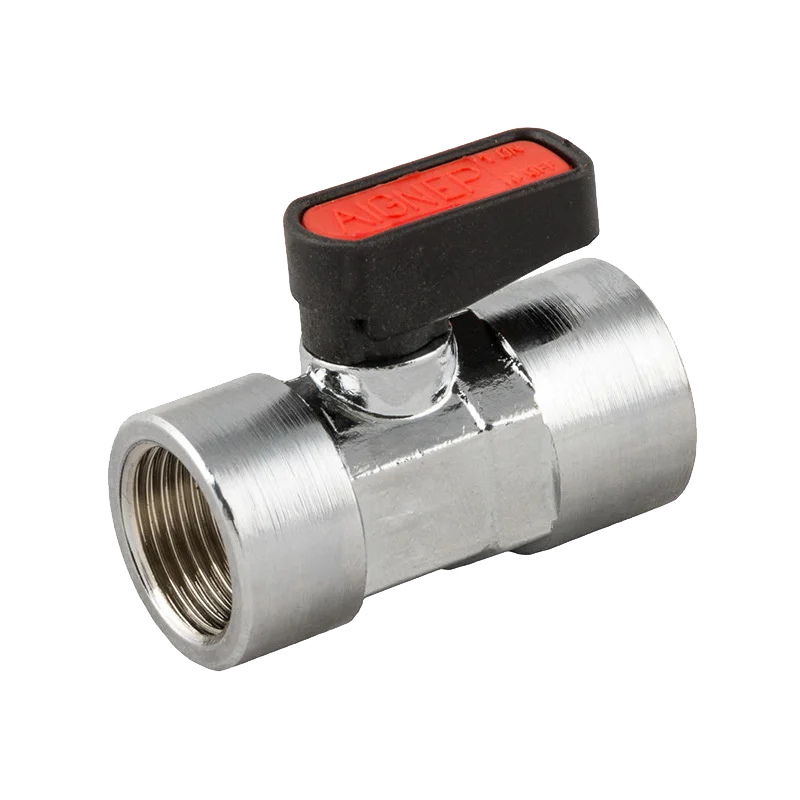Copper nickel plated, double straight threaded ball valve with vent 06600