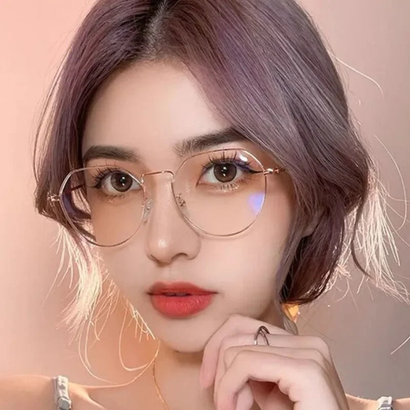 Luxus-Myopie-Brille, klassische Vintage-Anti-Blaulicht-Brille, Damen und Herren, Minus-Dioptrien-Brille, verschreibungspflichtig, mit 0–0,5 bis–6,0 – Detail 3