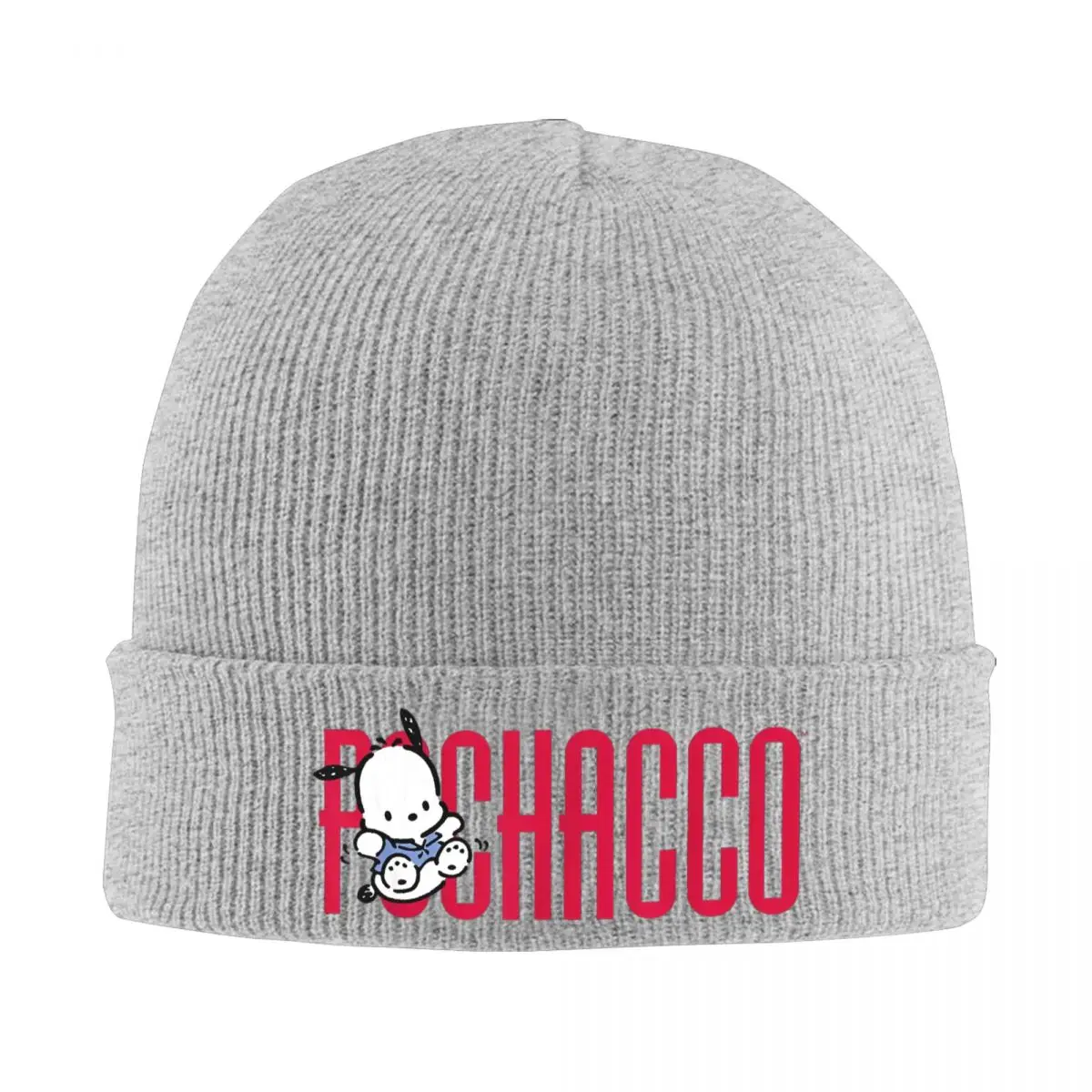 Pochacco Big Logo Tee Knitted Hat Women's Men's Beanies Winter Hat Warm Caps