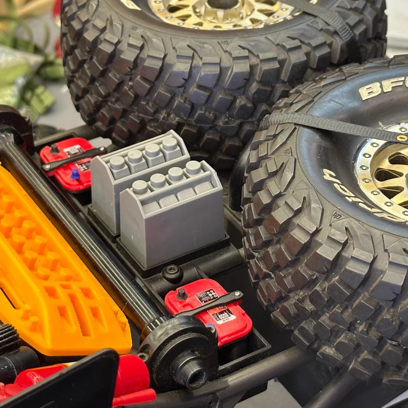 2 قطعة بطاريات مقصورة المحرك البلاستيكية لملحقات بطاقة قصيرة 1/7 UDR TRAXXAS