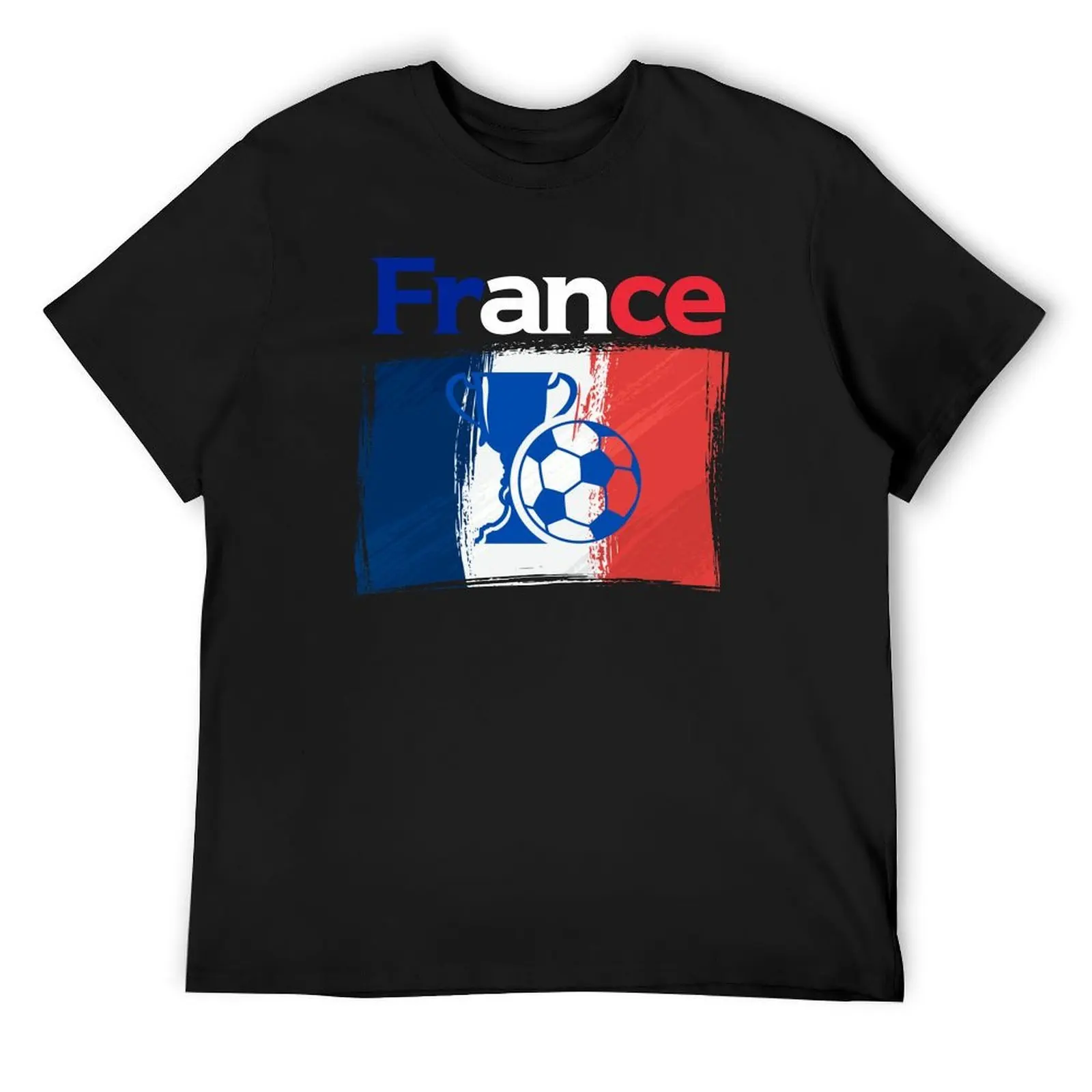 

France football soccer - Funny Flag T-Shirt plain tees anime tshirt vintage clothes mens graphic t-shirts hip hop