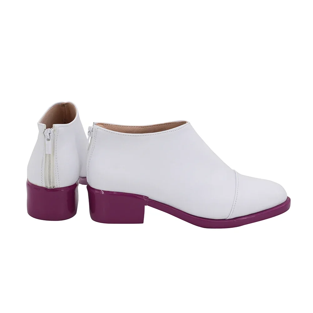 Jojo anasui sapatos brancos cosplay jojo's bizarre adventure narciso anasui botas cosplay sapatos de couro feitos sob encomenda