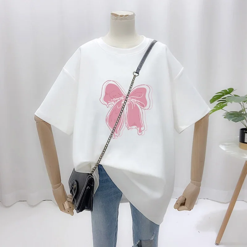 EBAIHUI 100% Cotton L-6XL T Shirt Plus Size Tshirt Short Sleeve Women Top Summer Butterfly Print Couple O Neck Oversize T Shirts