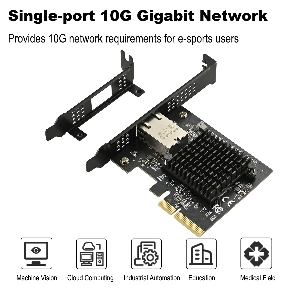 Imagem -05 - Iocrest-interface Ethernet Placa de Rede Lan com Fio 1g 2.5g 5g Lan Win10 10gbps Aqc113 Pcie para Porta Única Rj45 Aqc113