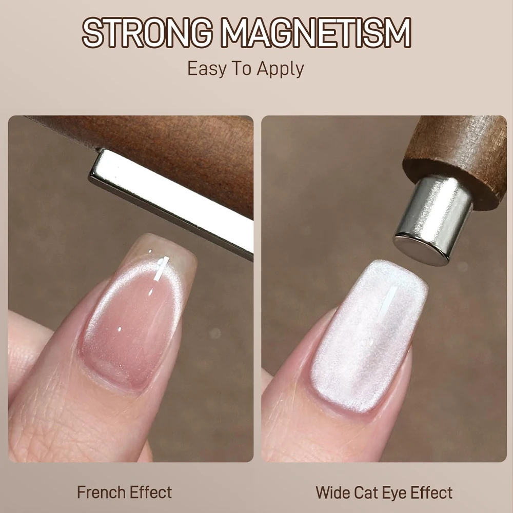 3-in-1 Katzenaugen-Nagelkunst-Magnetstab mit Holzgriff, starker Magnetstab für Gel-Nagellack, Maniküre-Werkzeug – Detail 4