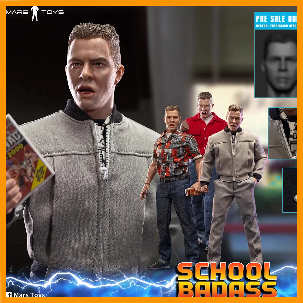 In Stock Mars Toys MAT020 1/6 Scale Collectible Back To The Future SCHOOL BADASS Biff 12Inch Full Set Male Action Figure Model