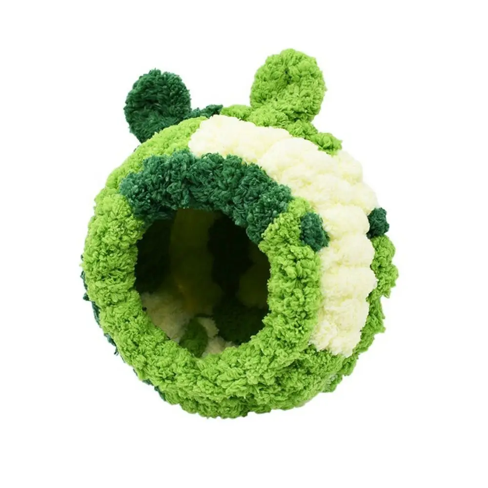 

Soft Warm Hamster Nest Comfortable Warm Golden Bear Round Cave with Ear Thickened Wall Mounted Hamster Nest Autumn