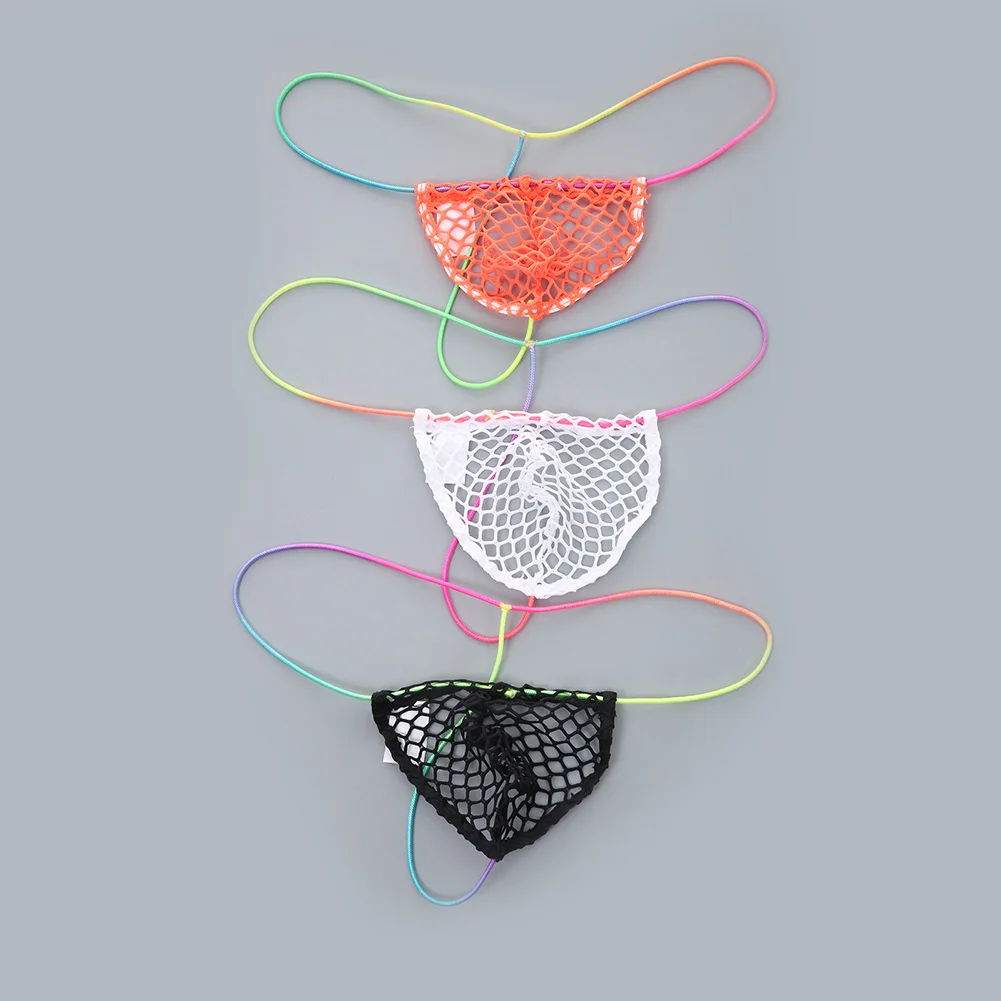 

For Intimate Wear XL Black Breathable Underwear Fishnet Thongs Classic Style Erotic Lingerie Lightweight Fabric