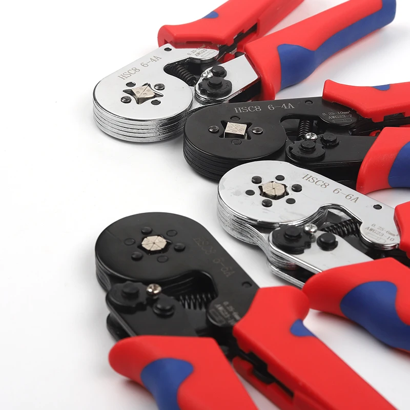 Tubular Crimping Terminals Electrical  Tool Kit HSC8 6-4A 0.25-10mm² 23-7AWG 6-6A 0.25-6mm² High Precision Crimper Plier Set