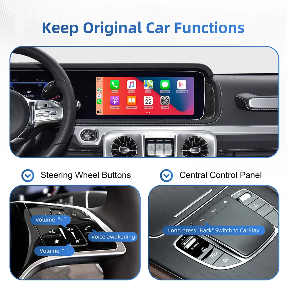 مجموعة التحديثية التلقائية اللاسلكية Carplay Android لنظام مرسيدس بنز NTG 6.0 MBUX 2019 + صندوق فك ترقية شاشة OEM #3