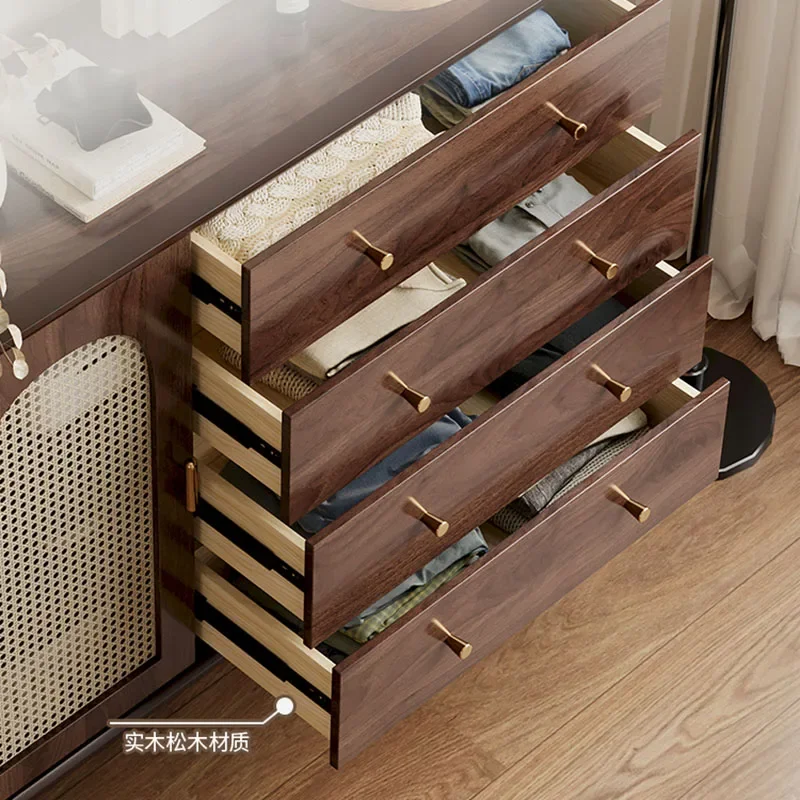 

Drawers Storage Living Room Cabinet Mobile Retro Designer Multifunctional Tv Cabinet Nordic Space Saving Cube Storage Organizer