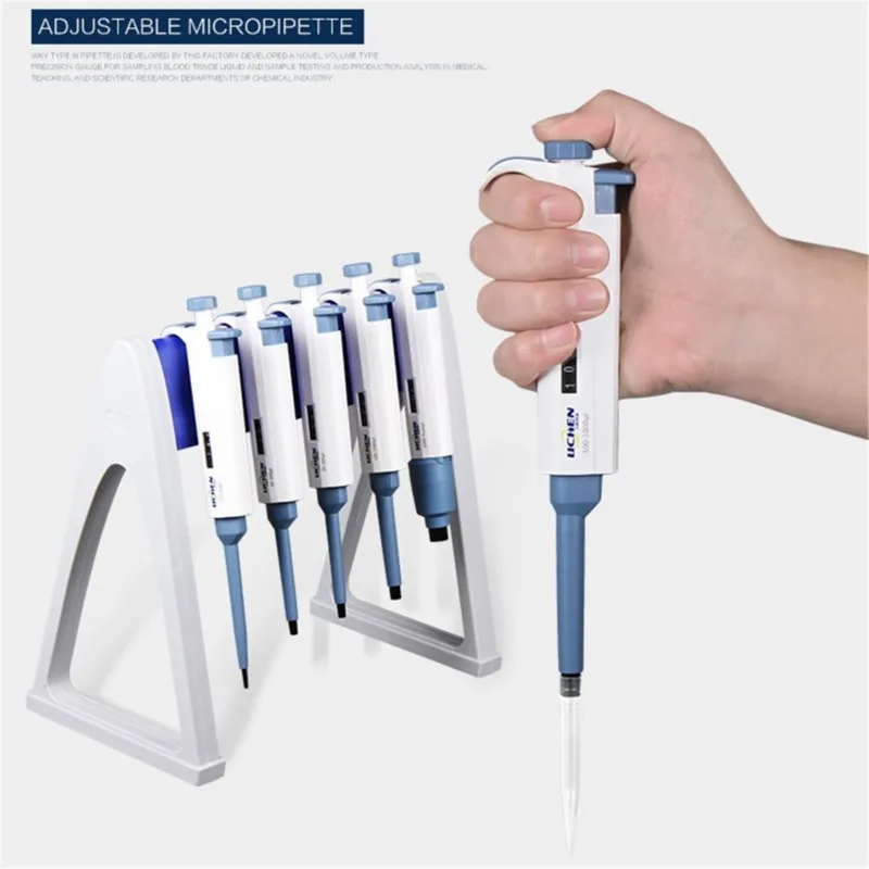 

5-50ul Lab Single Channel Manual Adjustable micropipette Toppette Pipette Continuous Number Lab Supplies