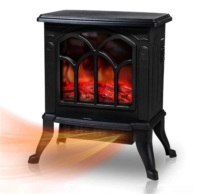 SUGIFT Infrared Quartz Electric Fireplace Stove Heate, Black