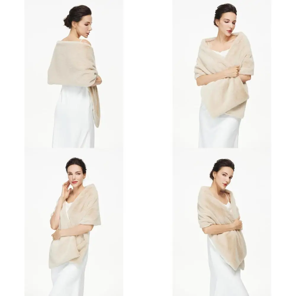 

Вечерняя накидка: шаль из искусственного меха для женщин, свадебный палантин и шарф для свадьбы