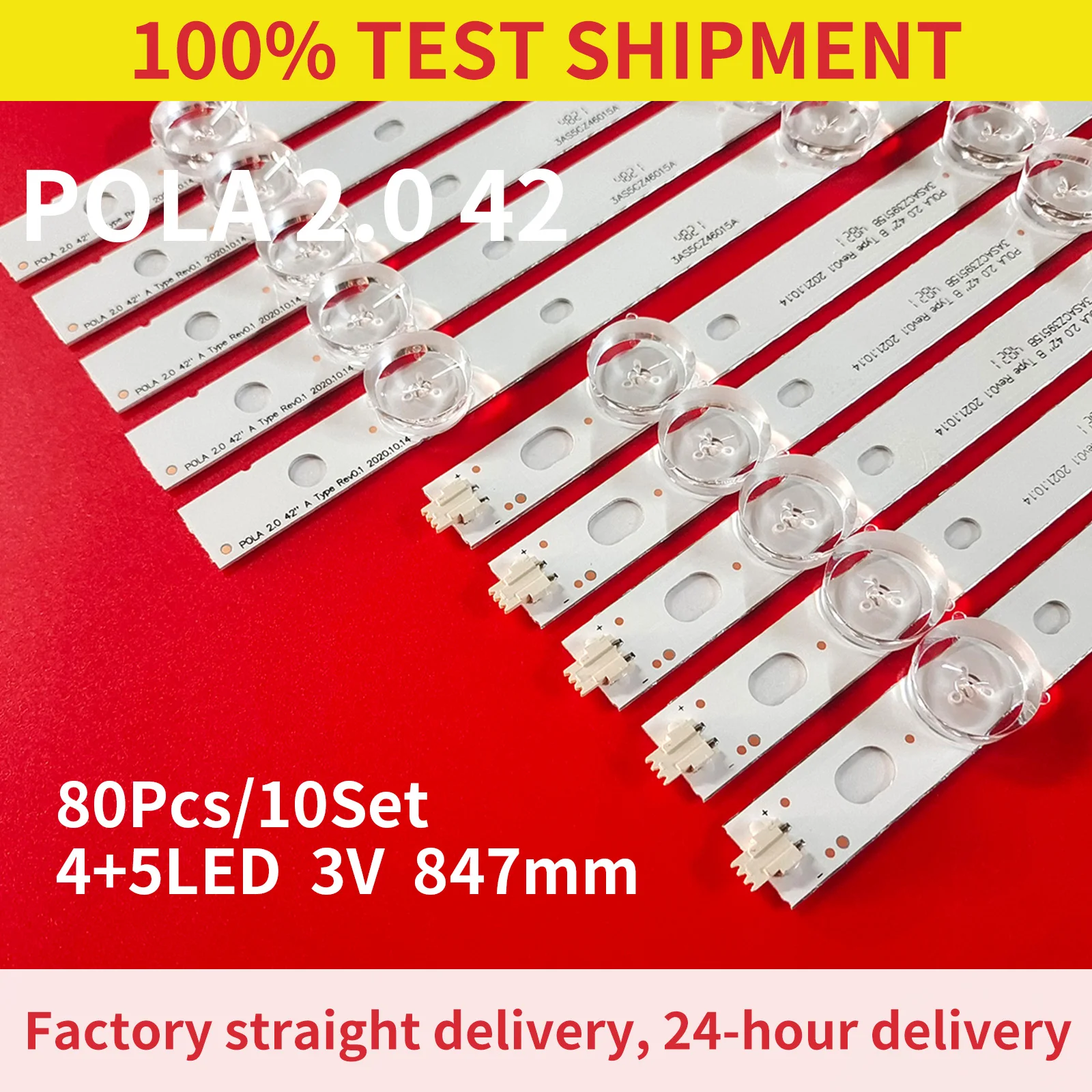 4Set LED backlight strip for INNOTEK Pola 2.0 42 TV T420HVN05.0 T420HVN05.2 42LN5300 42LN5406-ZA 42LN5400 42LN5750