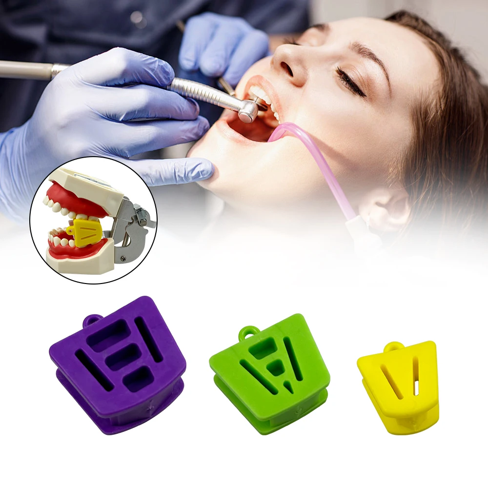 1Pcs Dental Occlusal Pad Teeth Prop Bite Blocks Opener Cheek Retractor Dentistry Instrument Dentist Materials Tongue Guard Tool