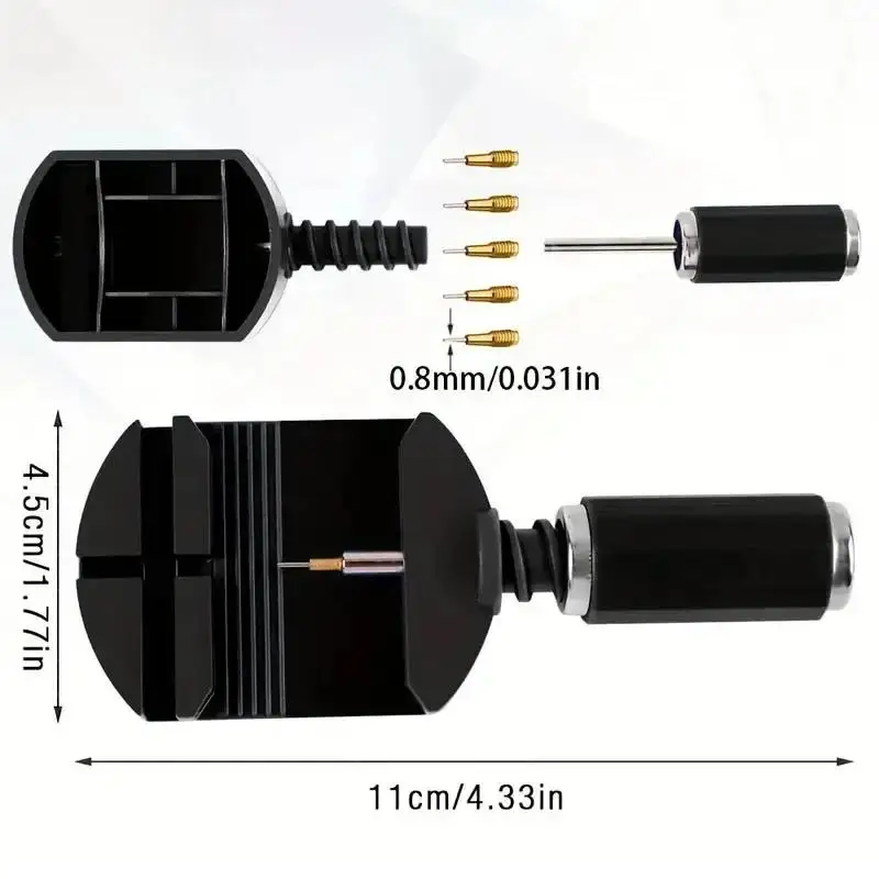 11 قطعة أداة إصلاح حزام الضابط الفرقة أداة مع دبوس سوار ساعة ربط دبوس أداة مزيل سهلة لإزالة ساعة أداة تنظيمية #6