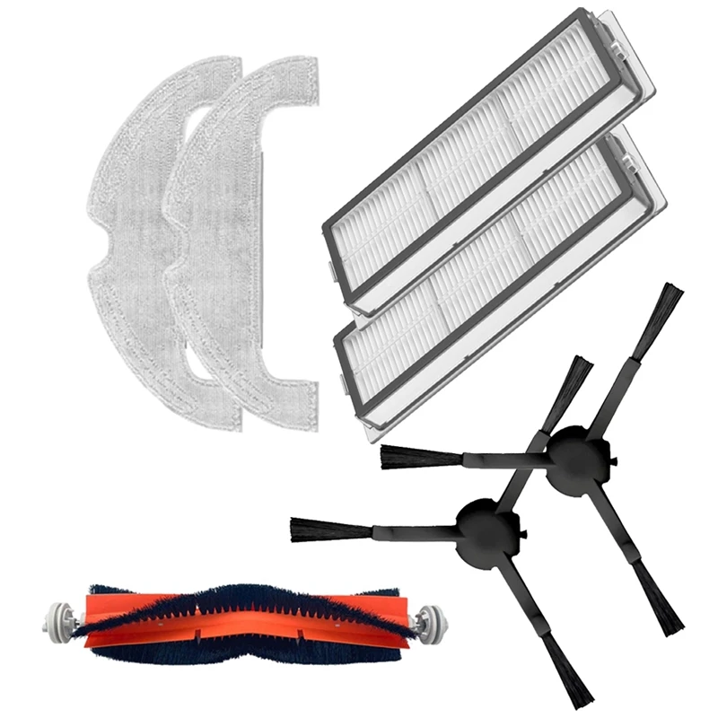 Lado principal Escova Filtro Mop Pano, Peças De Reposição Para Xiaomi Vacuum 2 Ultra Robot Aspirador De Pó, STYTJ05ZHMHW, 1 Conjunto