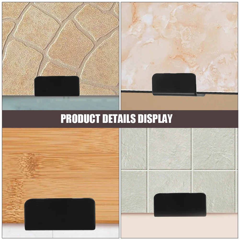 

10pcs Tile Hanger Stainless Steel Thickened Wall Bracket For Tiles Black Mounting Hardware Display Brackets U Bracket