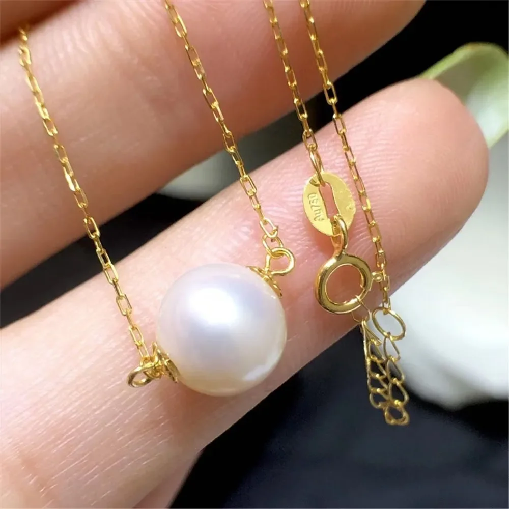 

DIY Pearl Accessories G18K Gold Pearl Bracelet with Empty Lugu Tong Bracelet Holder Fit 6-10mm Round Beads G326