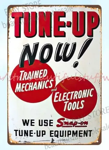 We Use Tools Tune Up Now Sign servicemen automotive metal tin sign art decor