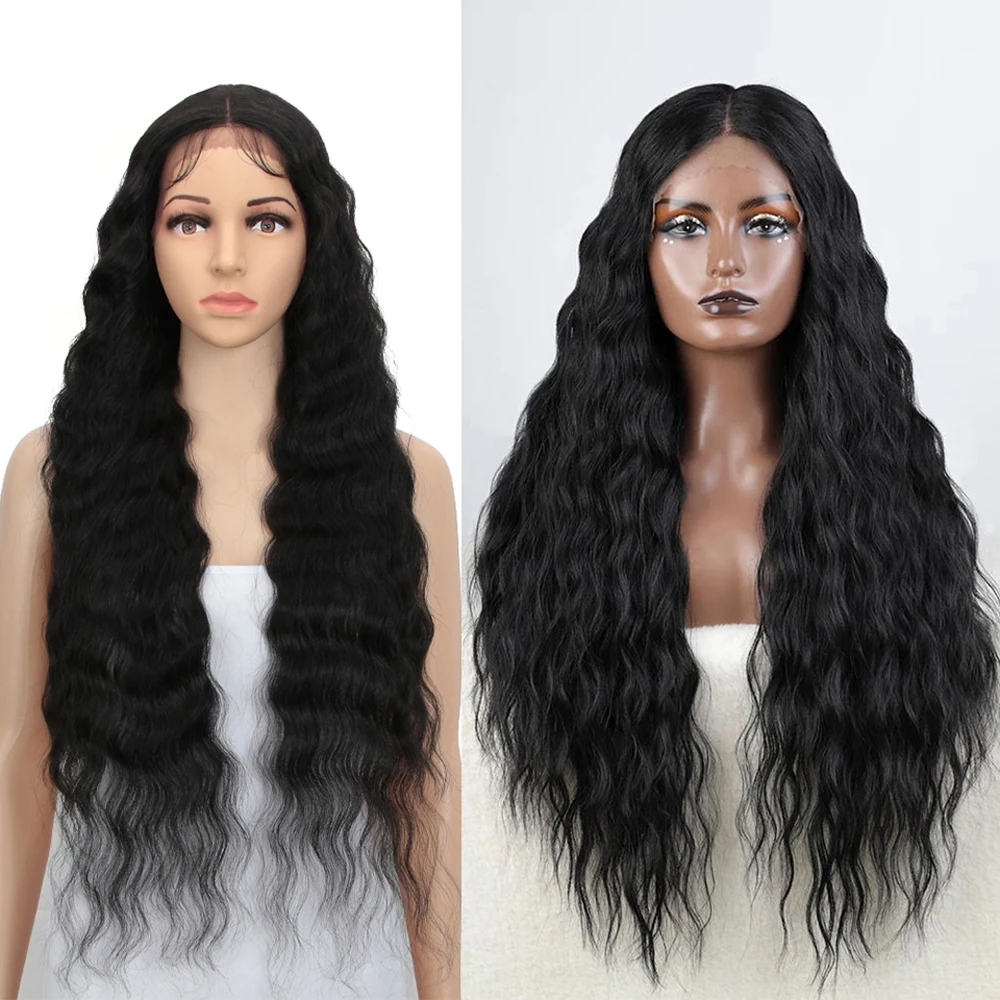 Synthetic Lace Front Wig Baby Hair Wig Long Wavy 30 