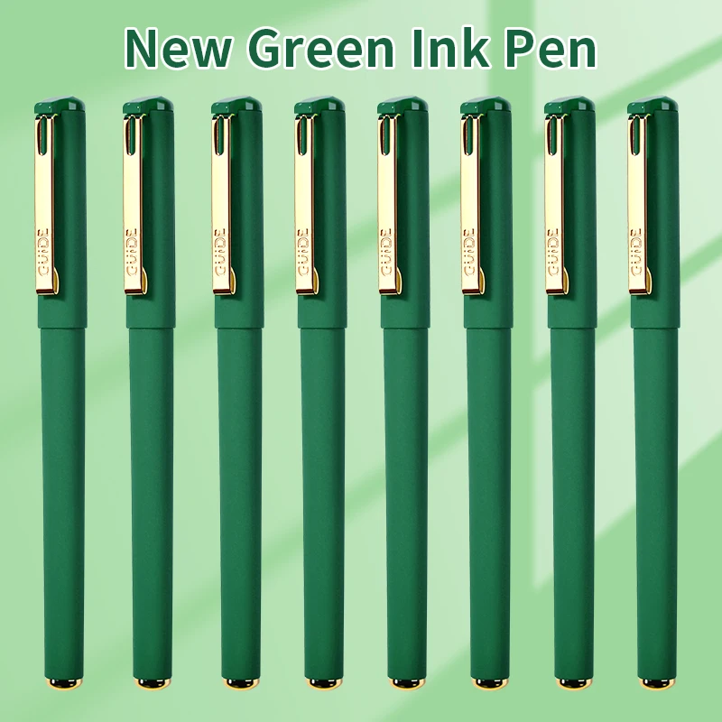 Stylo à bille en métal vert de luxe, pointe moyenne 0.7mm, écriture lisse, stylo signature