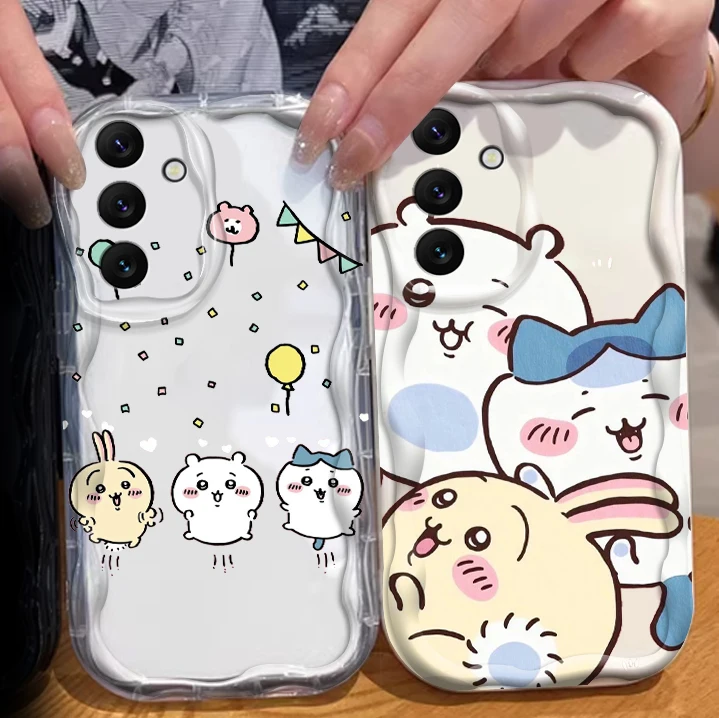 Usagi Chiikawa Hachiware Cute For Samsung A55 A54 A53 A52 A35 A34 A33 A32 A25 A24 A23 A22 A21S A15 A13 A14 5G Wave Oil TPU