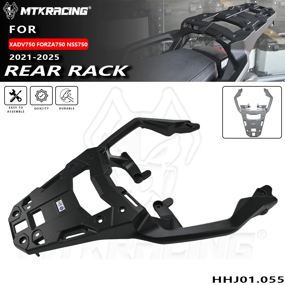 

MKLIGHTECH Top Box Bracket For HONDA XADV750 FORZA750 NSS750 2021 2022 2023-2025 Rear Luggage Holder Motorcycle Rack Cargo Shelf