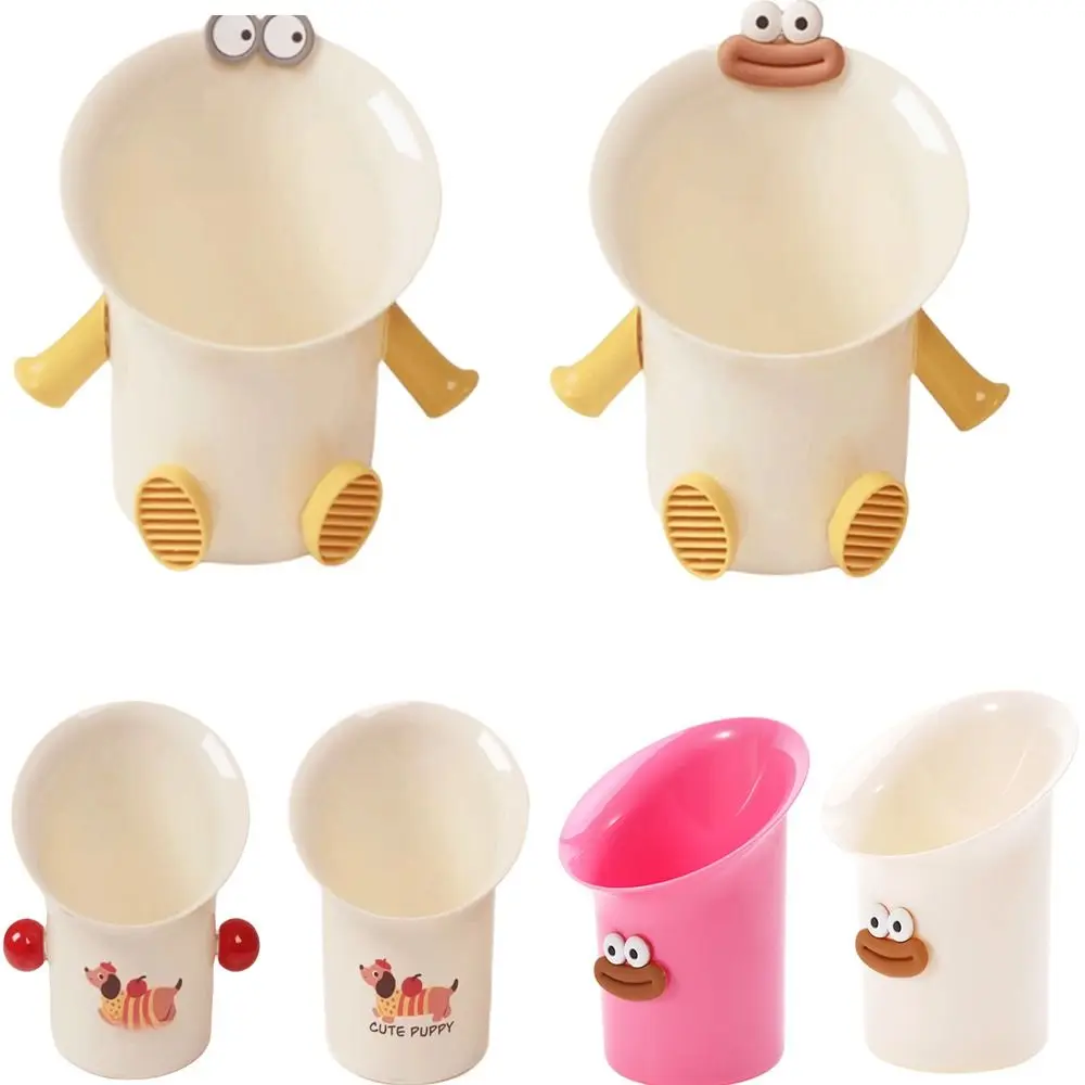 

New Large Caliber Desktop Garbage with Stickers and Brush Container Desk Dustbin Multifunctional Can Trash Waste Home