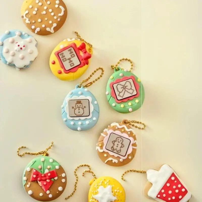 1 Packung 5cm 3D-gedruckter, umweltfreundlicher PLA-Stil Fidget-Schlüsselanhänger, nostalgischer Clicker-Taschenanhänger mit stabiler Goldperlenkette – Detail 7