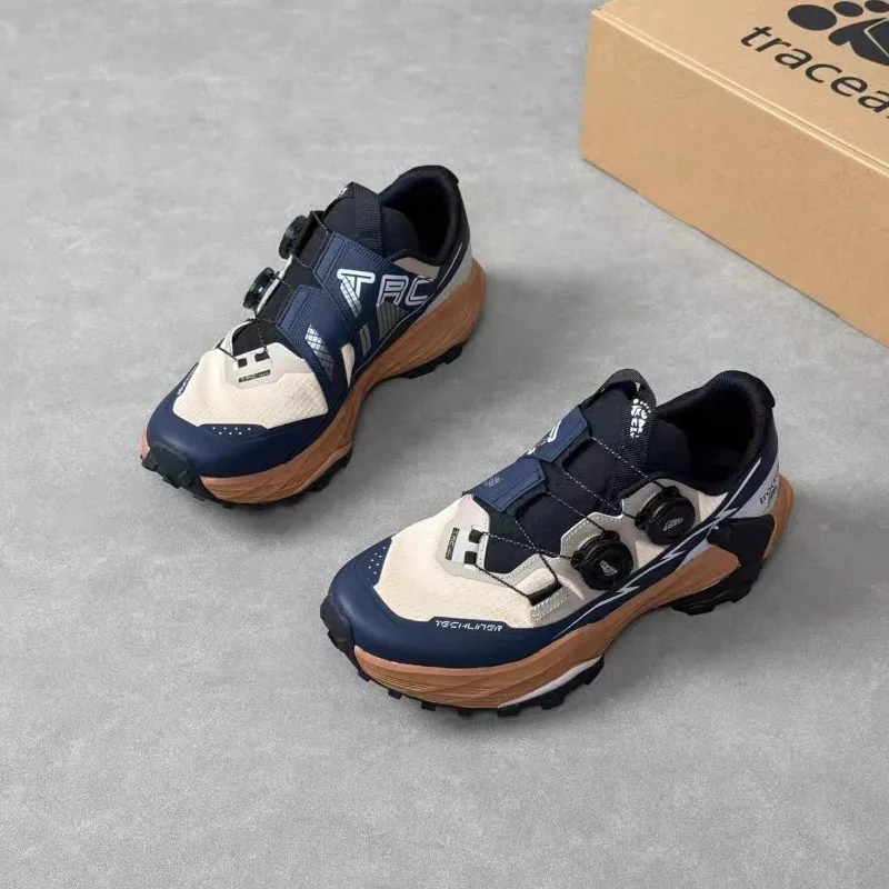 

2026 Classic Brand Trekking Sneakers For Man Thick Soled Outdoor Sports Men Shoe Rotating Buckle Mens Trail Running Shoes