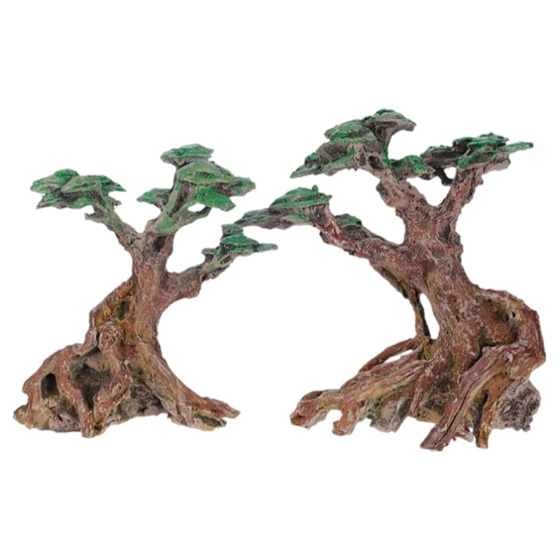 

2Pcs FishTank Decoration Resin Aquarium Bonsai Trees Atmospheric Ornaments Dropshipping