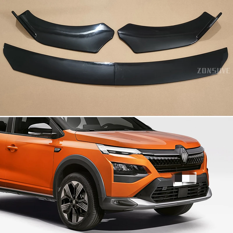 For Renault Kardian 2024-on Year Front Bumper Lip Splitter Spoiler Body Kit Accessories Universal 4pcs