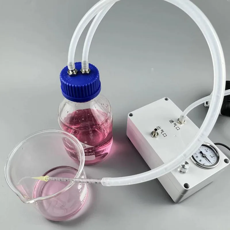 Electric Vacuum Pump for Lab Use with Pressure Gauge Liquid Extraction Gas Sampling Defoaming Negative Positive Pressure