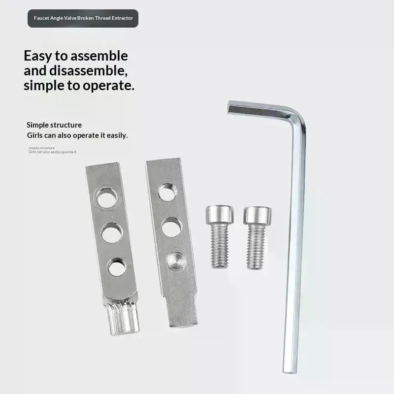 Heavy Duty Broken Screw Extractor With Universal 1 2 And 3 4 Inch Fit For Home Faucet Plumbing Repair Work
