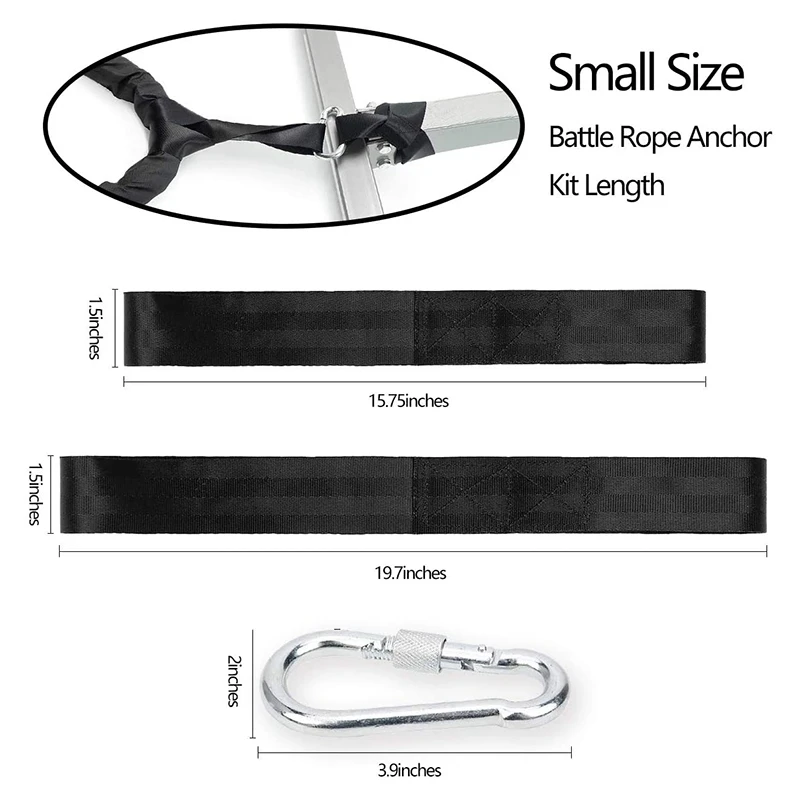 Fitness Battle Rope Anchor Strap Kit,Heavy Duty Reinforced Straps,For Gym Fitness Workout Exercise