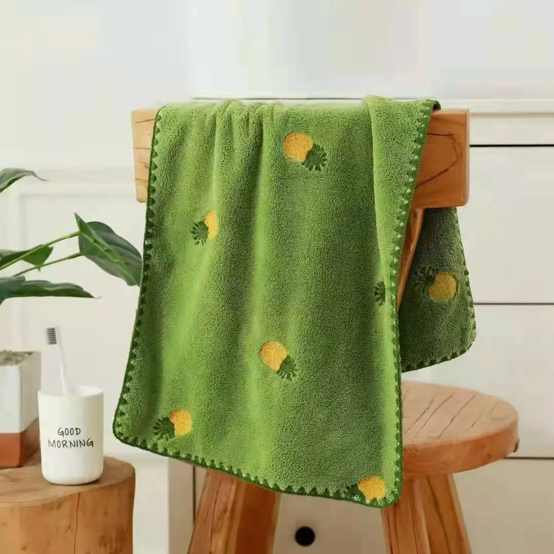 Cute Soft Face Towels Household Bathroom Absorbent Superfine Fiber Washcloth Couple Shower Hair Quick-drying 35x75cm Toalla New