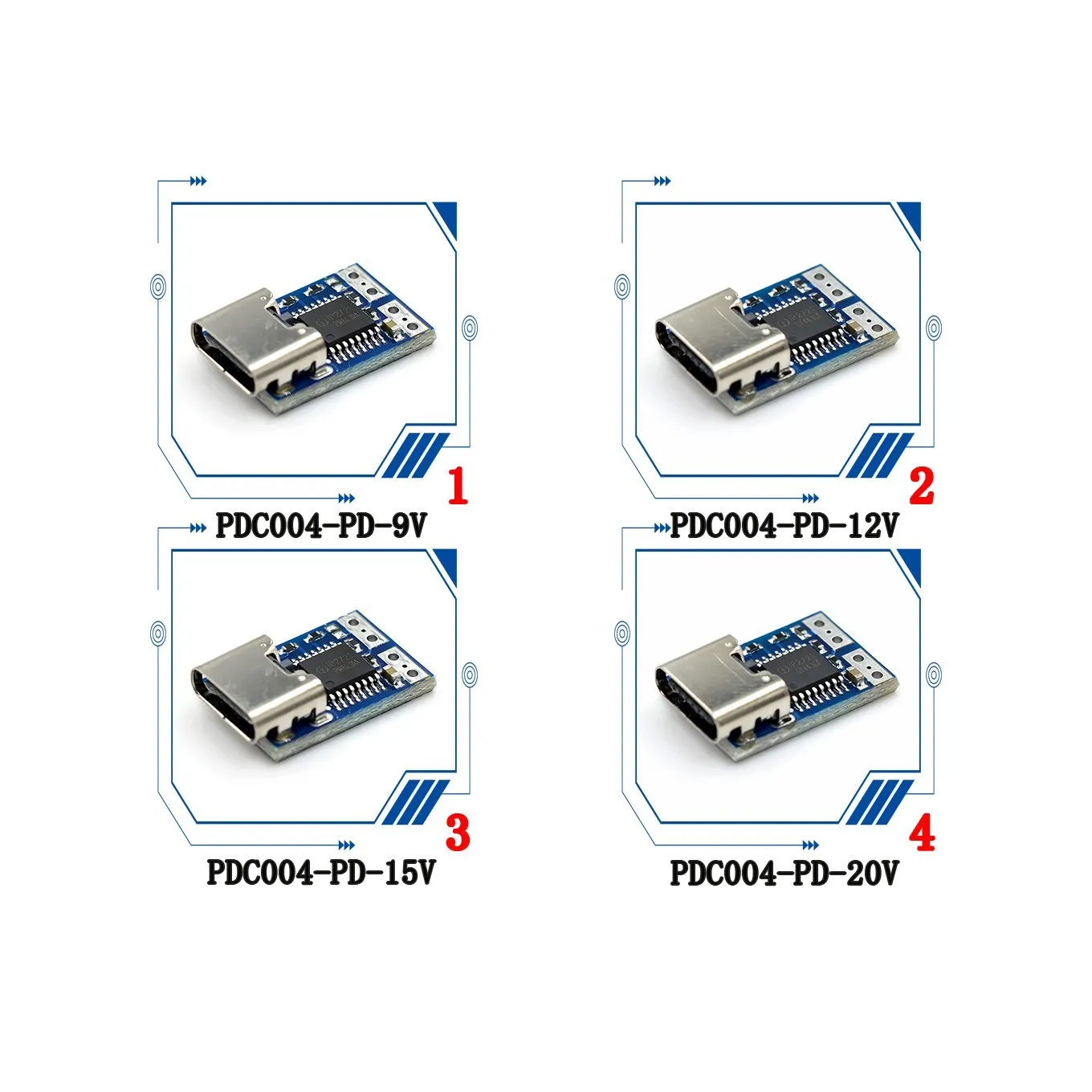 

Type-C PD decoy module PD23.0 to DC DC trigger extension cable QC4 charger 9V 12V 15V 20V PDC004-PD