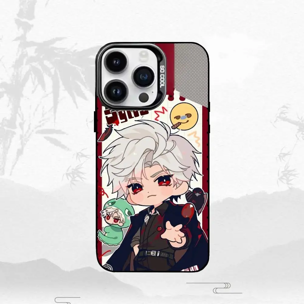 حافظة هاتف L-Love And D-Deepspace لهاتف iPhone17,16,15,14,13,12,11 Plus، Pro Max غطاء أسود غير لامع مقاوم للصدمات