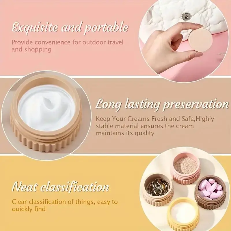 Tarro recargable portátil de 20ML para gel, lociones y cremas, contenedor humectante a prueba de fugas, Mini crema de joyería de viaje compacta