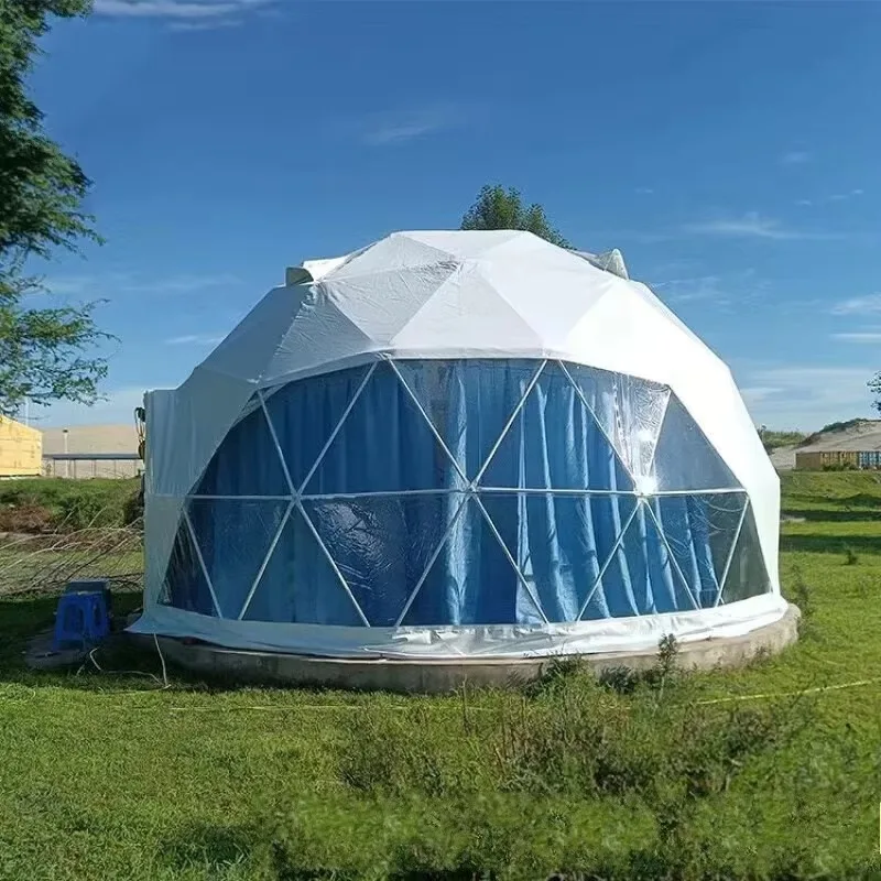 Wind Resistant Modular Geodesic Dome House, Custom PC Polycarbonate Planetarium Tent for Outdoor Villa Resort Camping