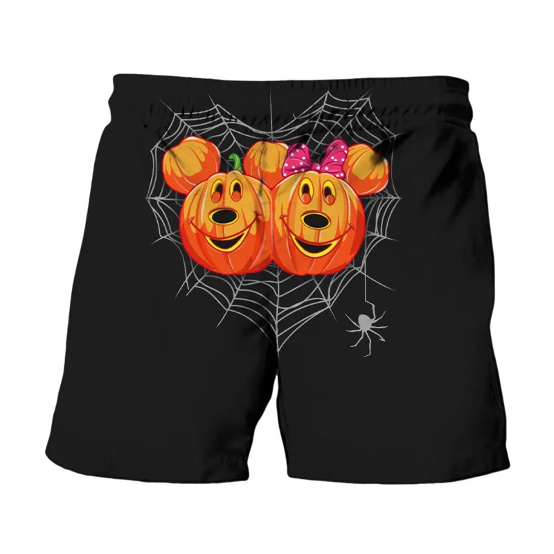 Disney-bañador de Stitch y Mickey Minnie para hombre, pantalones cortos de playa, colección de Halloween, moda informal, Verano