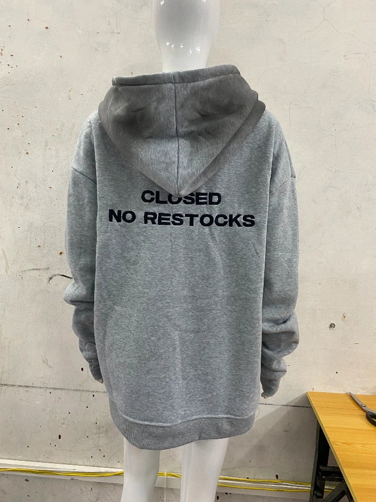 Autumn unisex personalized spray printed pattern hooded cardigan top, loose casual versatile couple hoodie