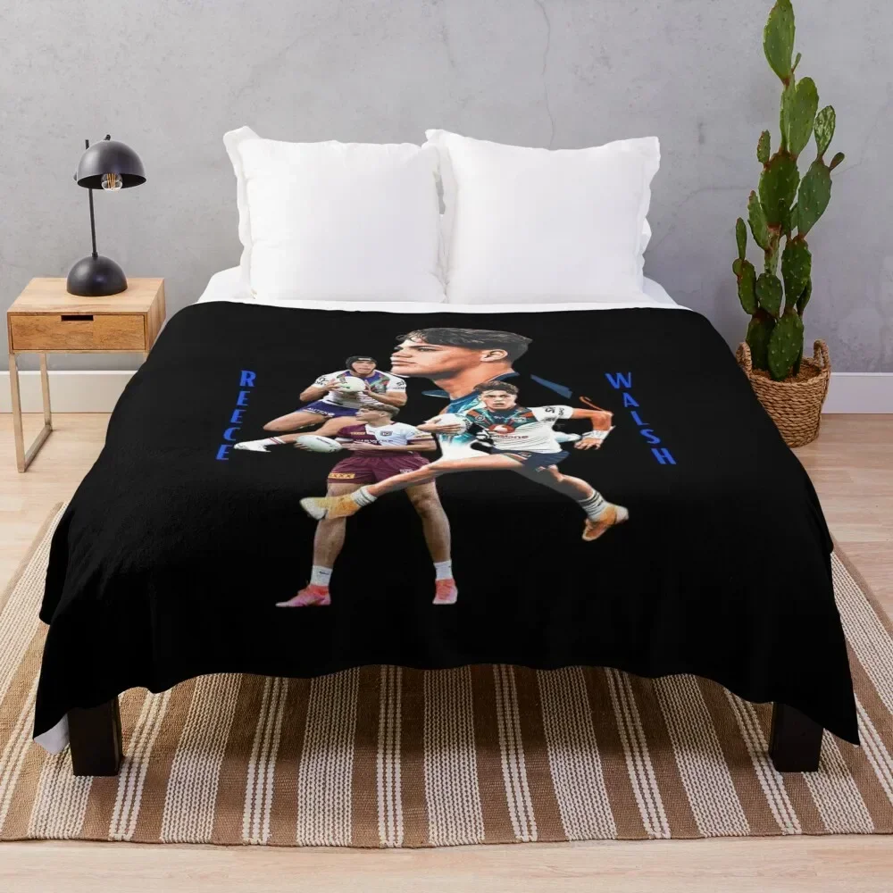 Reece Walsh Throw Blanket Dorm Room Essentials bed plaid Decorative Blankets Flannels Blanket