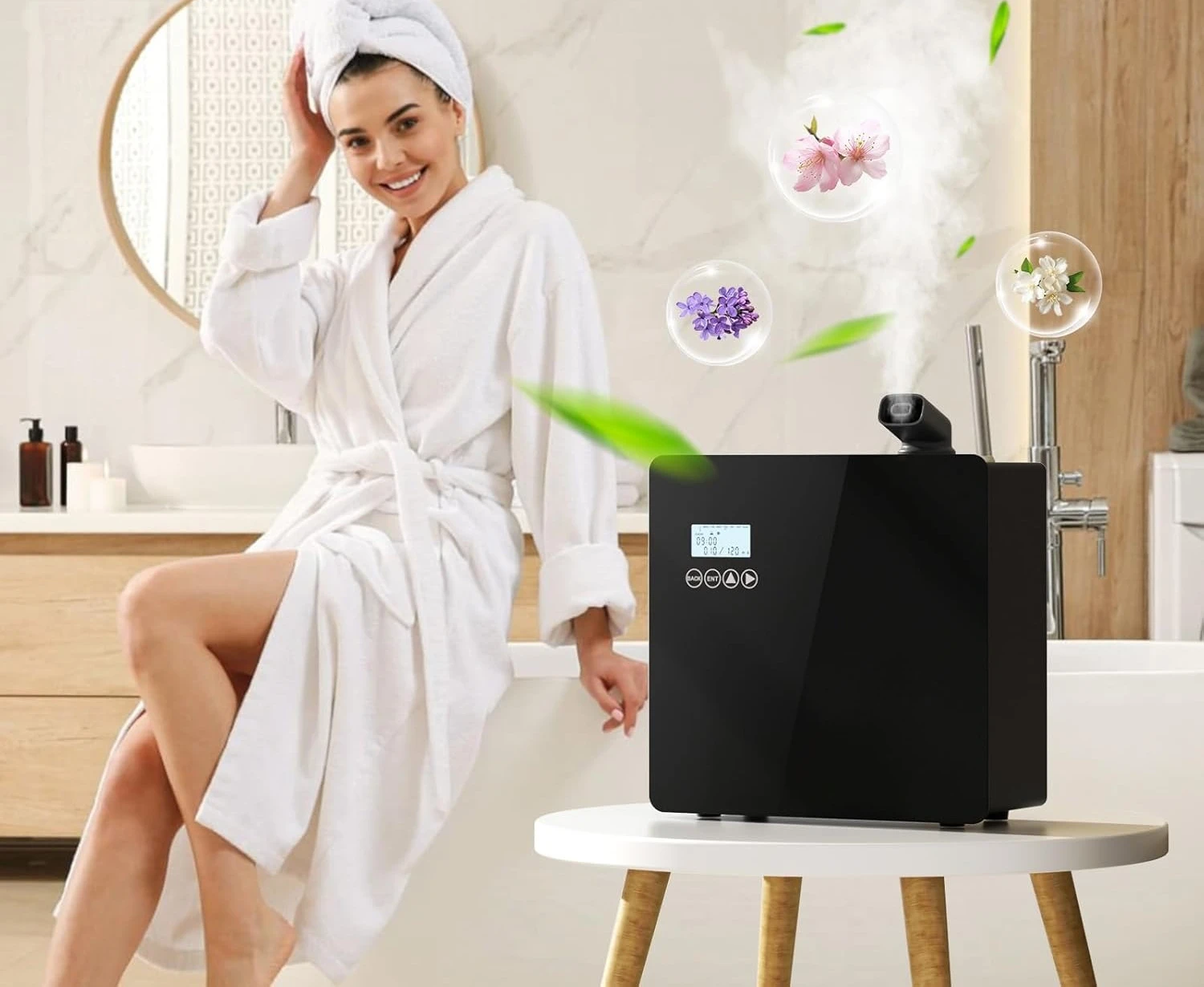 موزع روائح العلاج العطري من فندق سيليكت، موزع روائح الزيوت العطرية بدون ماء للمنزل والمكتب، سعة 600 مل