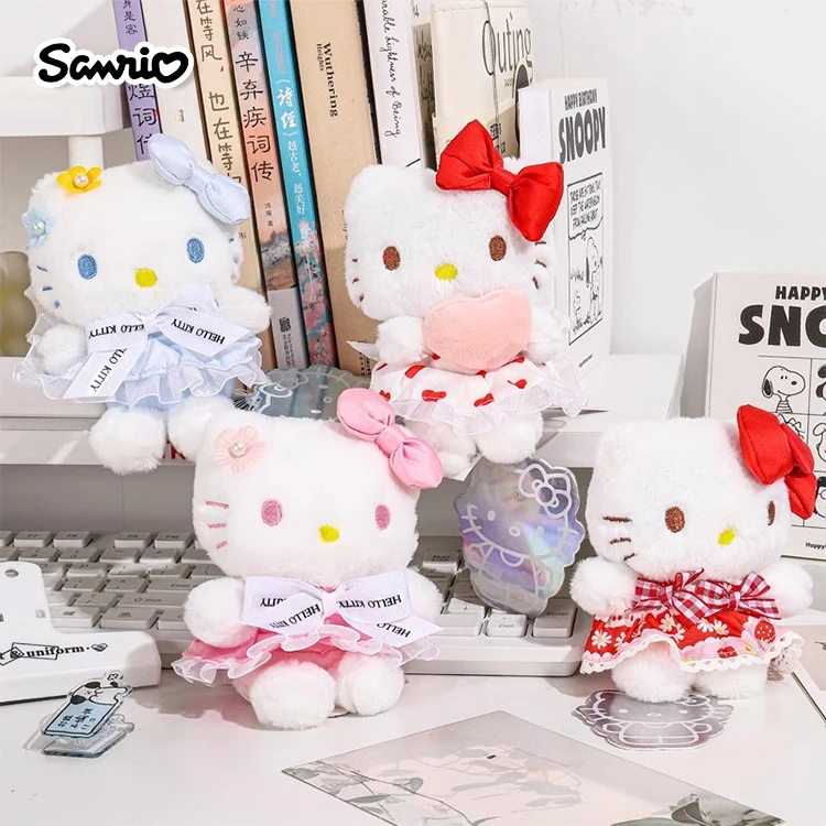 Anime Kawaii Sanrio Hallo Kitty Plüsch Schlüssel bund Anhänger Halter Schlüssel anhänger Auto Schlüssel ring Handy tasche hängen Schmuck Kinder