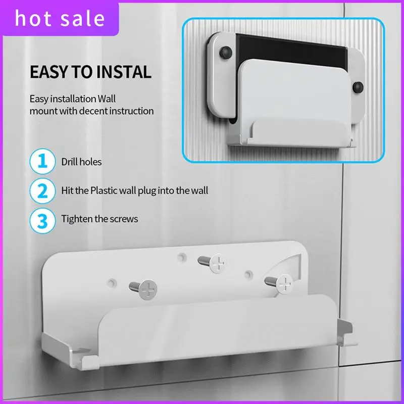 Dudukan Gantung Dinding Braket Dudukan Rak Dinding Universal Cocok untuk Sakelar/Sakelar OLED Host TV Box Penyimpanan Dudukan Dinding A